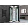 Royal Bath Душевая кабина HP RB 80HP6-WT-BL 80x80 стекло прозрачное профиль черный матовый