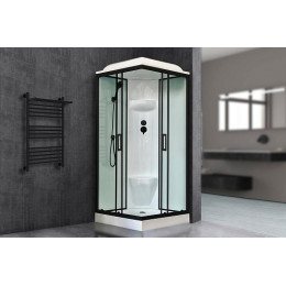 Royal Bath Душевая кабина HP RB 80HP6-WT-BL 80x80 стекло прозрачное профиль черный матовый