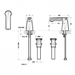 Смеситель для раковины Bravat Diamond F118102G-ENG