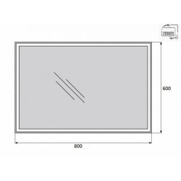 BelBagno Зеркало SPC-GRT-600-800-LED-BTN