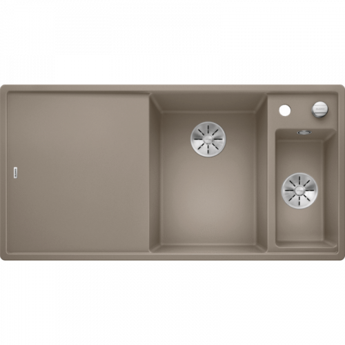 Кухонная мойка Blanco Axia III 6 S доска стекло чаша справа, серый бежевый