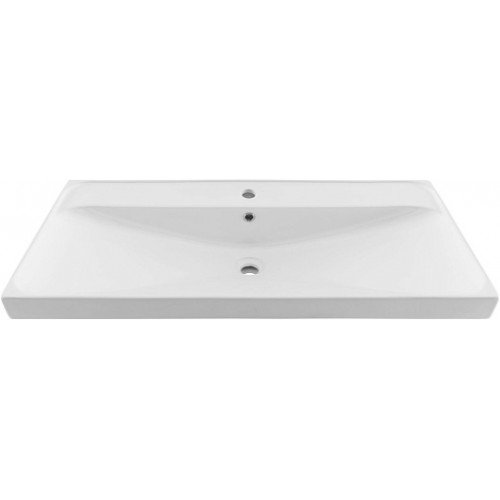Aquanet Тумба с раковиной Джейн 2.0 100 Flash подвесная белый сатин