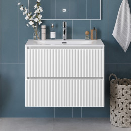 BelBagno Тумба с раковиной Uno 80 подвесная Bianco Opaco с раковиной BB-8099-80