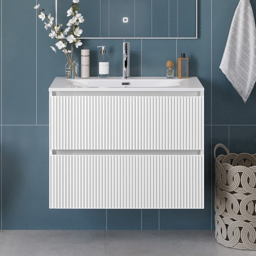 BelBagno Тумба с раковиной Uno 80 подвесная Bianco Opaco с раковиной BB-8099-80