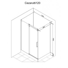 Ceruttispa Душевой уголок Cezares 120