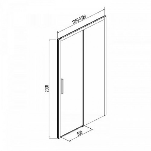 Aquanet Душевая дверь Pleasure AE60-N-130H200U-BT 130