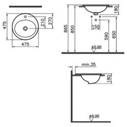 Vitra Раковина "S20" 5467B003