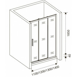 Good Door Душевое ограждение ORION WTW-110-C-CH