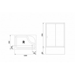 Royal Bath Душевой уголок RB 8120BP-C-CH R