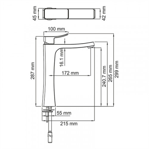 Смеситель для раковины WasserKRAFT Aller 1063H
