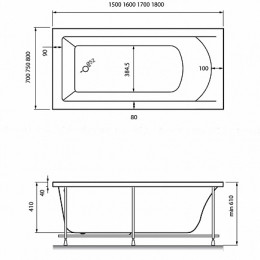 Vayer Каркас для ванны Savero 160x70
