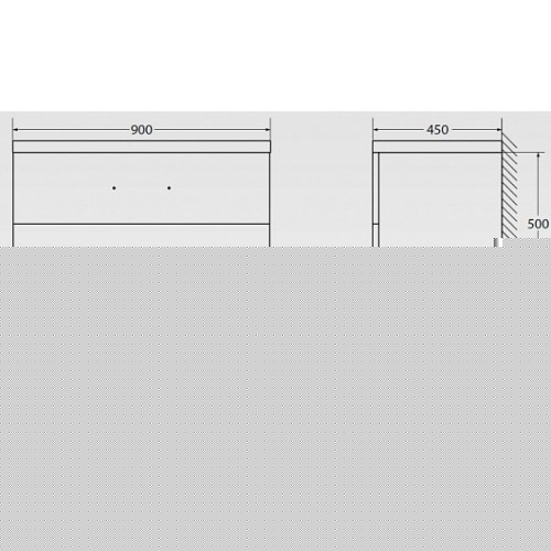 BelBagno Тумба с раковиной AURORA 900 Cemento Pallido