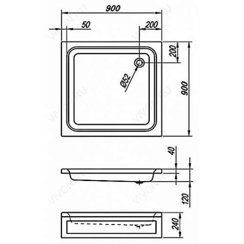 Kolpa San  Поддон для душа Kolpa San Pearl 90