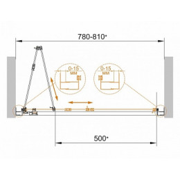 Cezares Душевая дверь в нишу ECO-O-BS-80-C-Cr