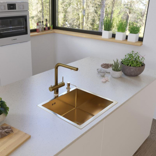 Мойка для кухни Gerhans K35043G 50x43 золото
