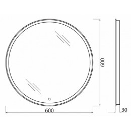 BelBagno Зеркало SPC-RNG-600-LED-TCH