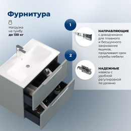 Aquanet Мебель для ванной Арт 2.0 100 подвесная мисти грин матовая