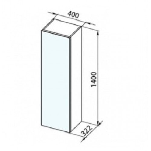 De Aqua Пенал зеркальный Ариетта 40 L
