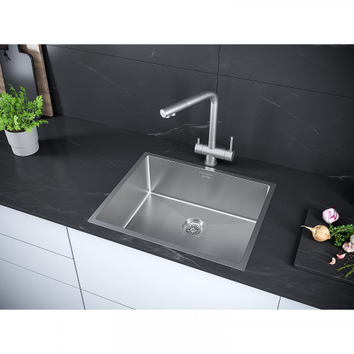 Мойка для кухни Paulmark Next PM215444-BS 54x44 брашированная сталь