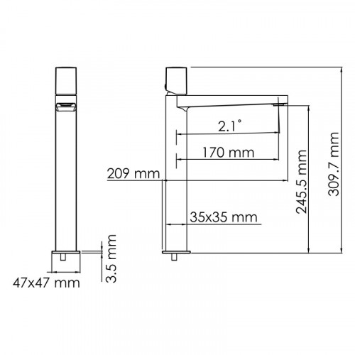 Смеситель для раковины WasserKRAFT Naab 8603H хром