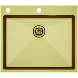 Мойка для кухни Paulmark Brim-Edge PM775951-BG 59x51 брашированное золото