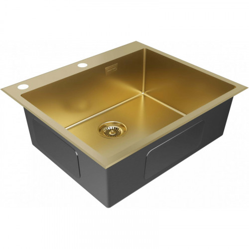 Мойка для кухни Paulmark Brim-Edge PM775951-BG 59x51 брашированное золото