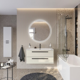 BelBagno Мебель для ванной Eco Cer-N 100 CZR-8073-100 брашированная альпака ручки матовые чёрные