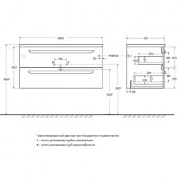 BelBagno Мебель для ванной Eco Cer-N 100 CZR-8073-100 брашированная альпака ручки матовые чёрные