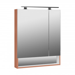 Зеркальный шкаф Roca The Gap Original 70 см ZRU9307841 с подсветкой, терракота