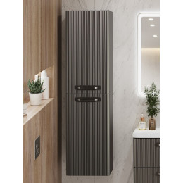 BelBagno Шкаф подвесной Due 40/150 оружейная сталь ручки Матовый атласный никель