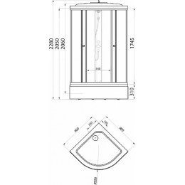 Triton  Душевой уголок Ультра В 90x90