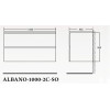 BelBagno Мебель для ванной ALBANO 1000 Cemento Verona Grigio, TCH