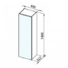 De Aqua Пенал зеркальный Ариетта 40 R
