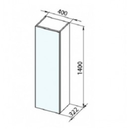 De Aqua Пенал зеркальный Ариетта 40 R