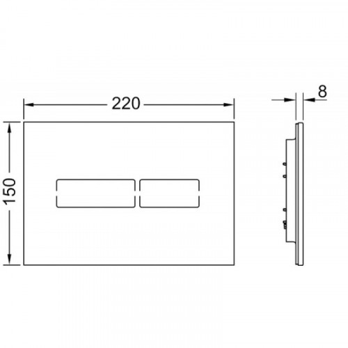 Панель смыва TECE Lux Mini 9240961