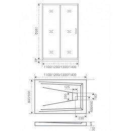 Good Door Душевое ограждение INFINITY WTW-110-W-CH