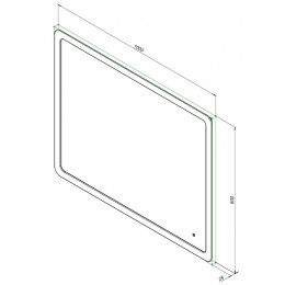 Зеркало Aquanet Ирис 100 см 326448 с подсветкой LED