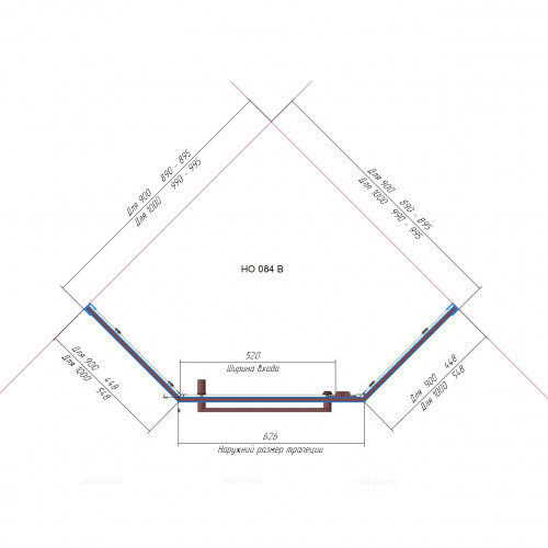 Душевой уголок RGW HO-084, 350608499-11