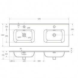 BelBagno Мебель для ванной Eco Cer-N 120 с 4 ящиками sapfiro CZR-8095-120-2 ручки сатин