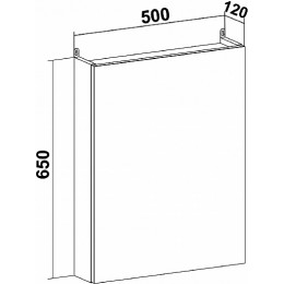 Runo Зеркальный шкаф Лада 50 белый