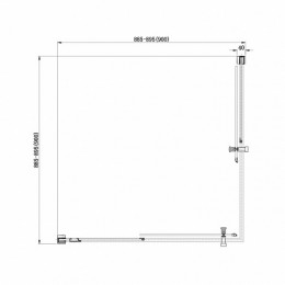 Aquanet  Душевой уголок "Delta Cube NPE1142" 90x90, прозрачное стекло