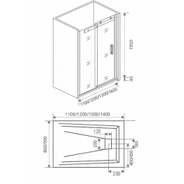 Good Door Душевое ограждение Galaxy WTW-110-C-CH