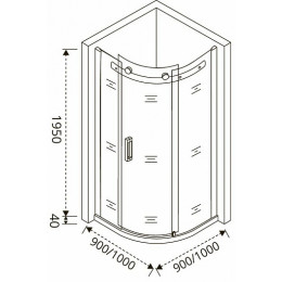 Good Door Душевой уголок ALTAIR R-90-C-CH