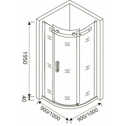 Good Door Душевой уголок ALTAIR R-90-C-CH