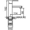 Смеситель для раковины Ledeme L71033 сатин