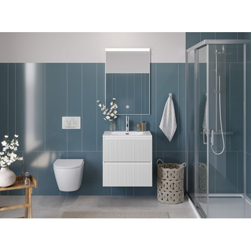 BelBagno Тумба с раковиной Uno 60 подвесная Bianco Opaco с раковиной BB-8099-60