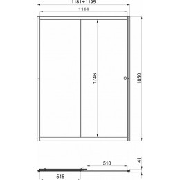 Triton Душевая дверь в нишу Слайд 120x185
