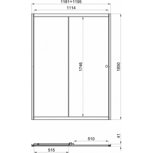 Triton Душевая дверь в нишу Слайд 120x185