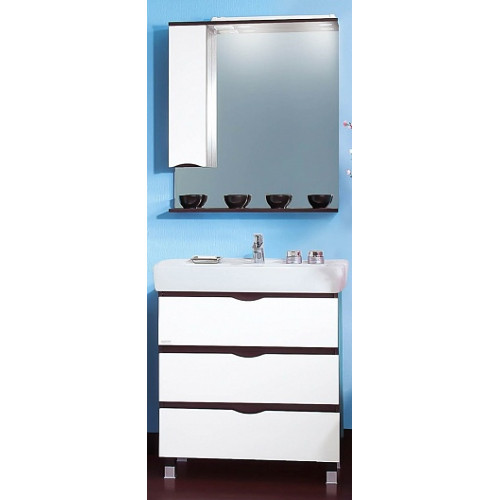 Бриклаер Мебель для ванной Токио 80 L венге