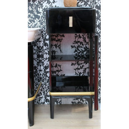 BelBagno Пенал для ванной PRADO-1100 Nero Lucido